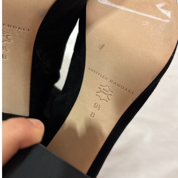 Loeffler Randall Womens Suede Block Heels Ankle Boots Shoes Black Size 9.5 - Picture 8 of 9